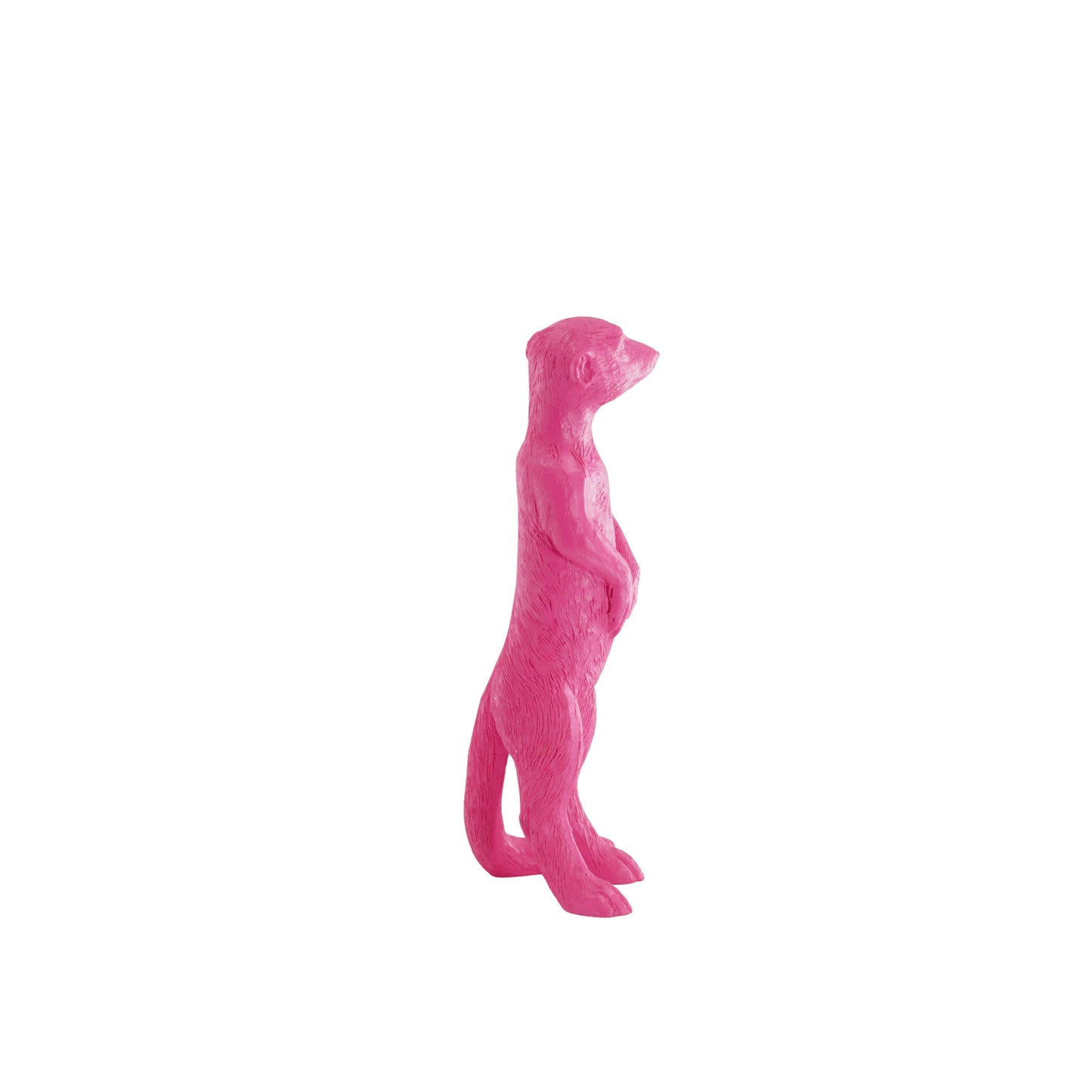 Ornament - Stokstaartje - Polyresin - Roze - 7,5x4x15cm