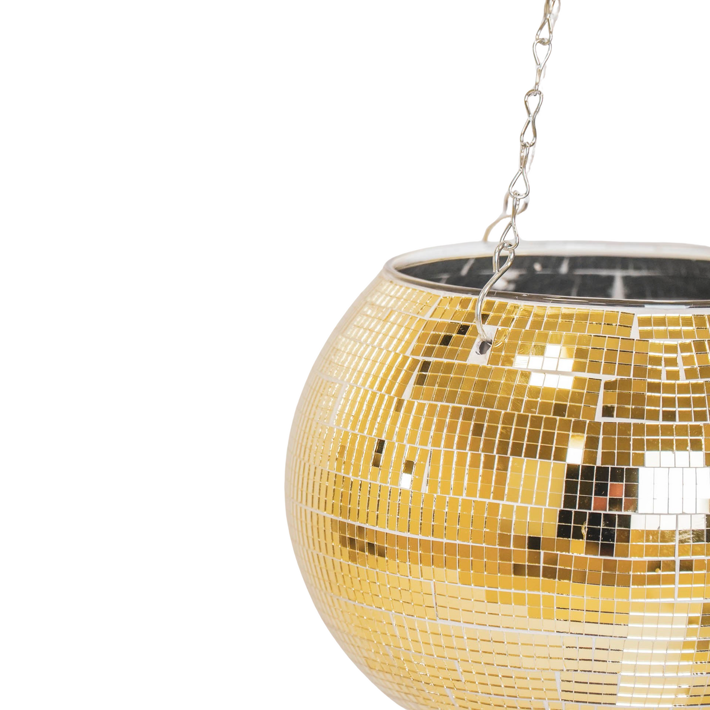 Hangende Vaas - Disco - Glas - Goud - 25x25x25cm