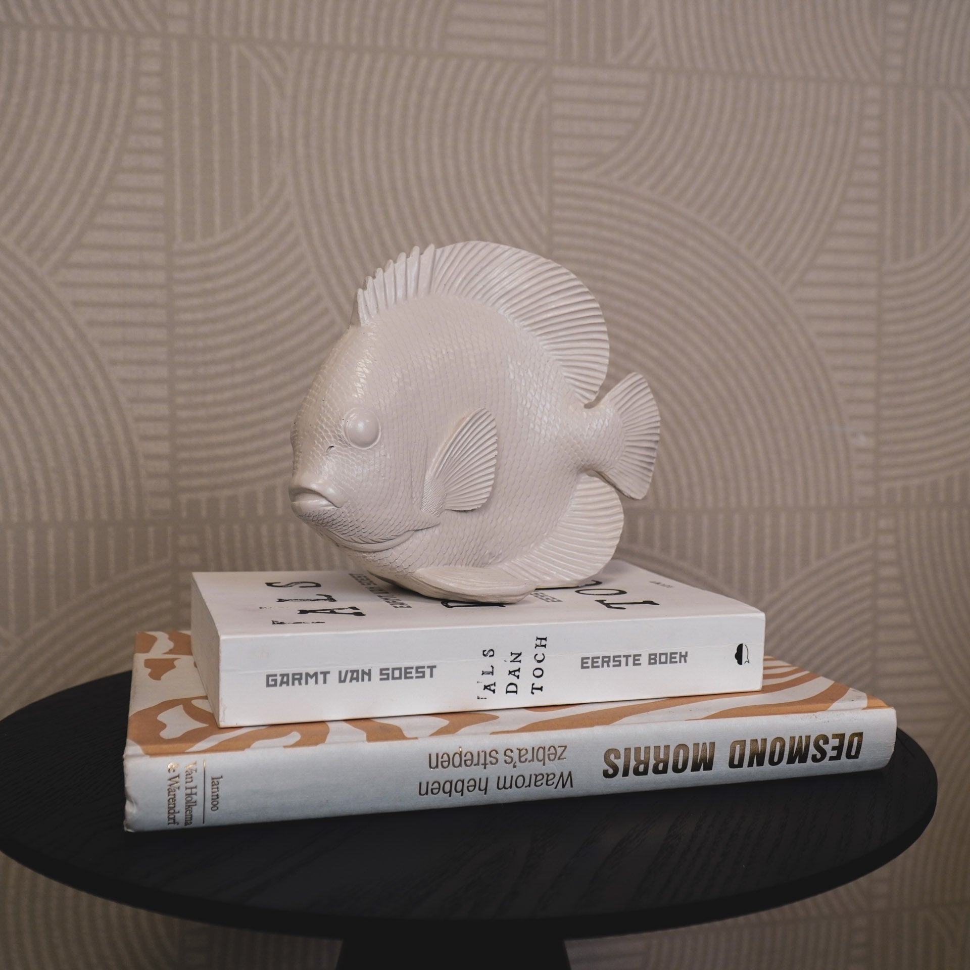 Ornament - Platvis - Polyresin - Beige - 19,5x10,5x16cm