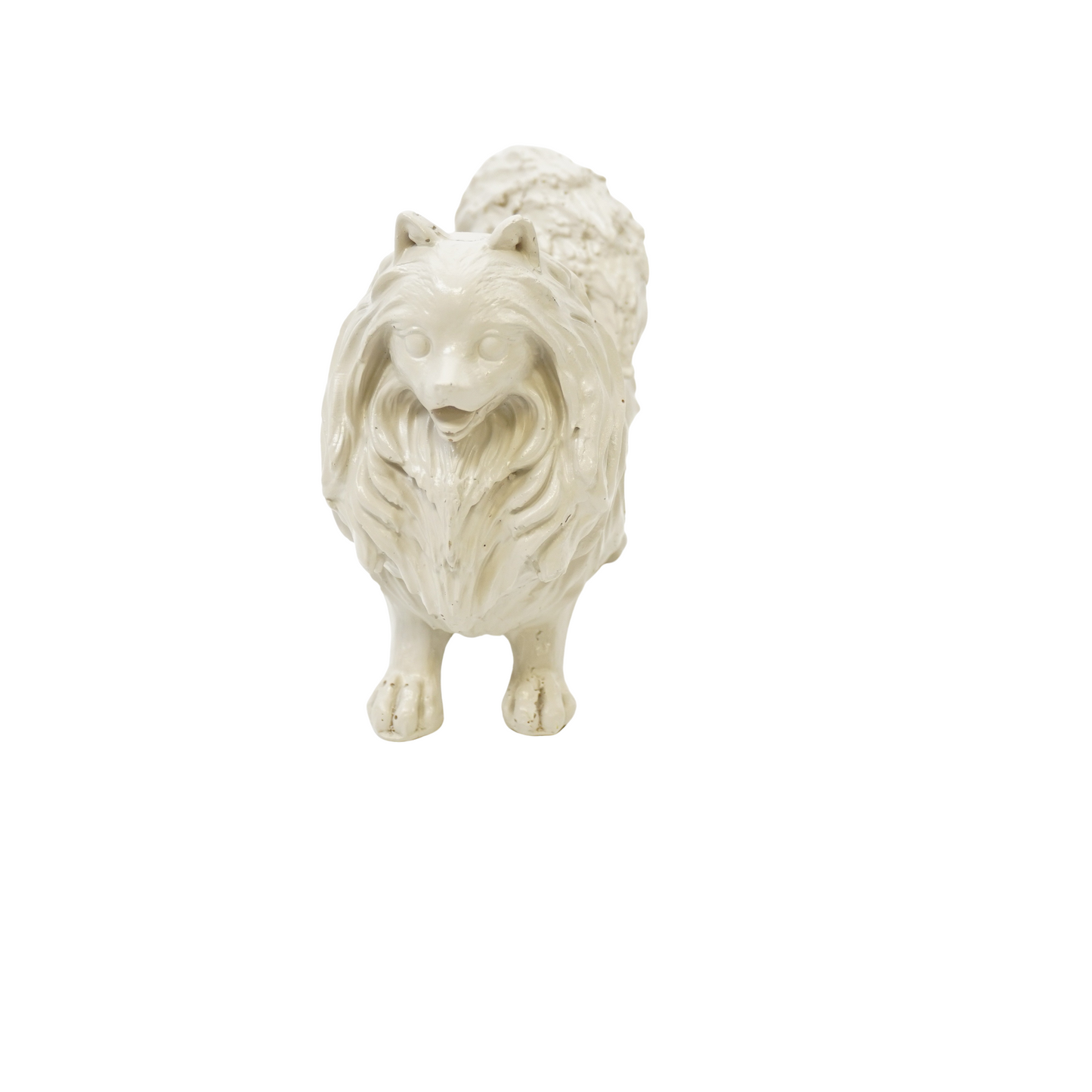 Ornament - Pomeriaan - Hond - Polyresin - Zand - 23x10x18cm