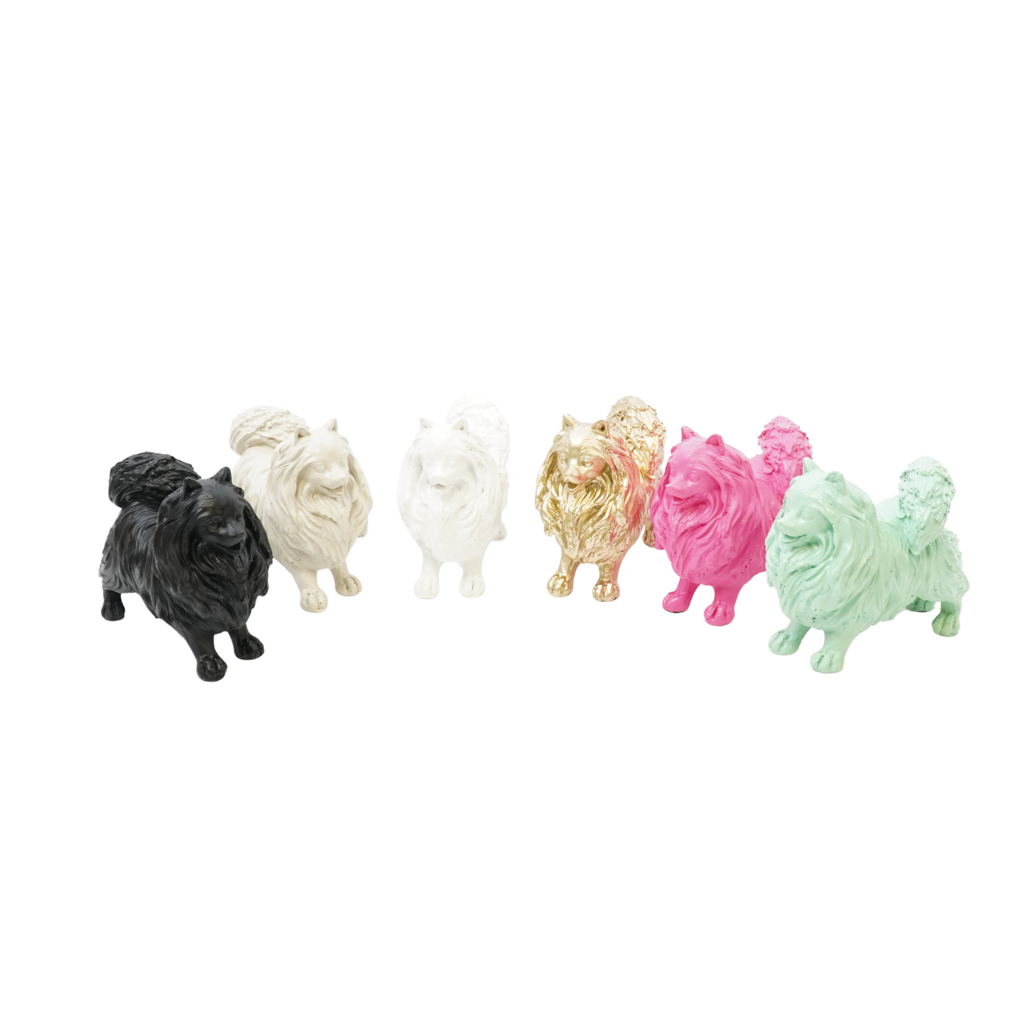 Ornament - Pomeriaan - Hond - Polyresin - Zand - 23x10x18cm