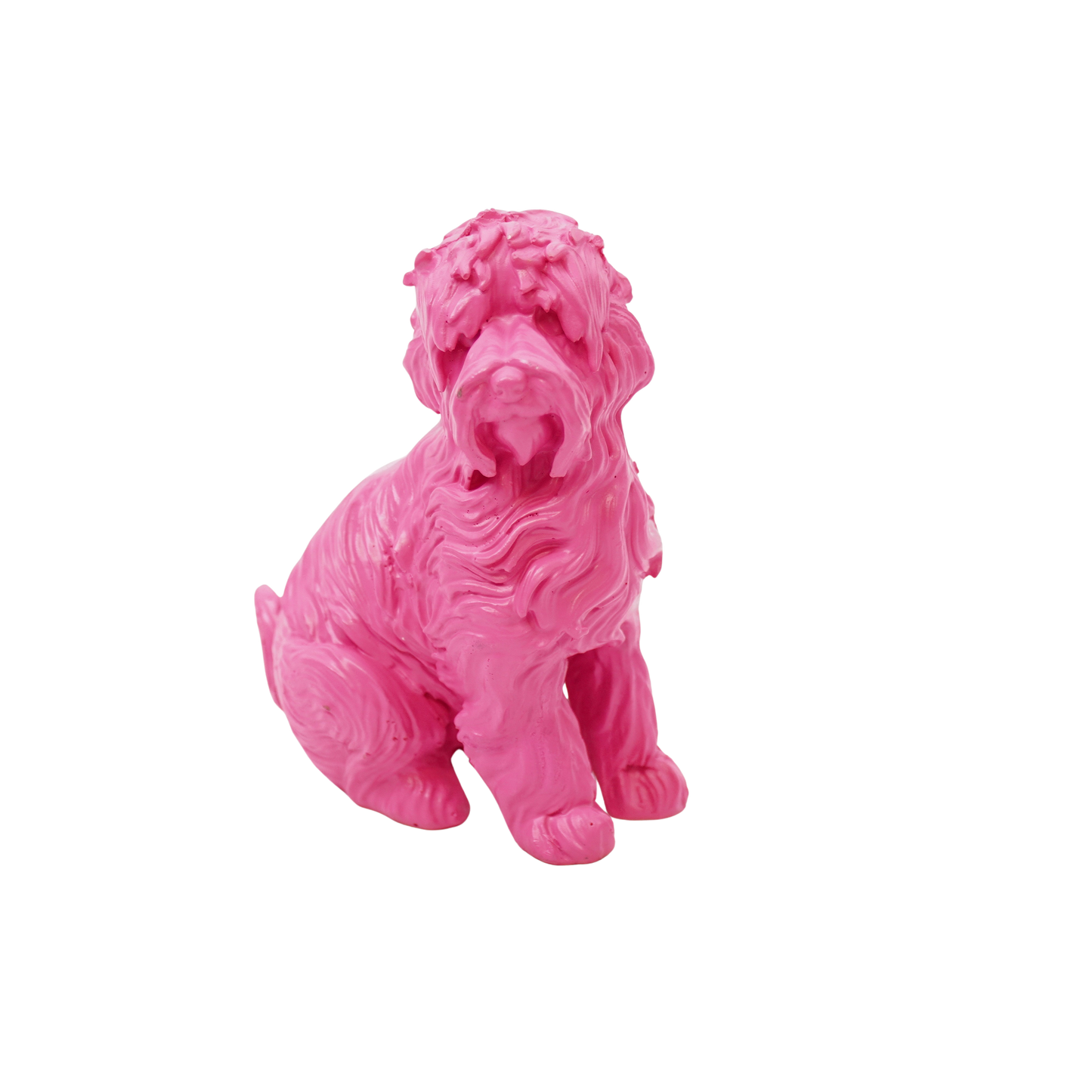 Ornament - Labradoodle - Polyresin - Roze - 10,5x5x9cm