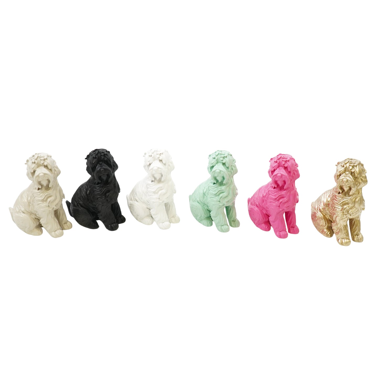 Ornament - Labradoodle - Polyresin - Roze - 10,5x5x9cm