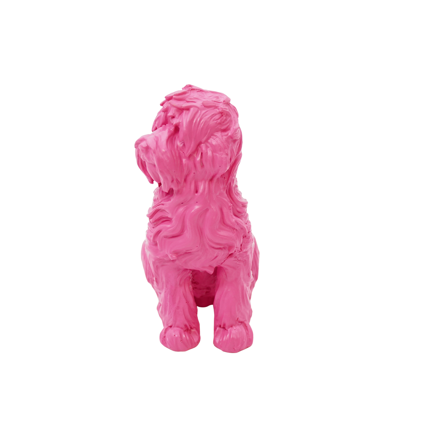 Ornament - Labradoodle - Polyresin - Roze - 10,5x5x9cm