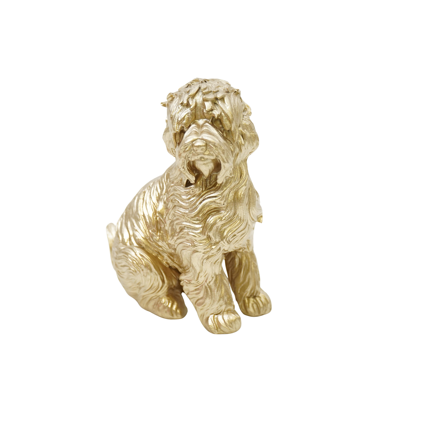 Ornament - Labradoodle - Polyresin - Goud - 10,5x5x9cm