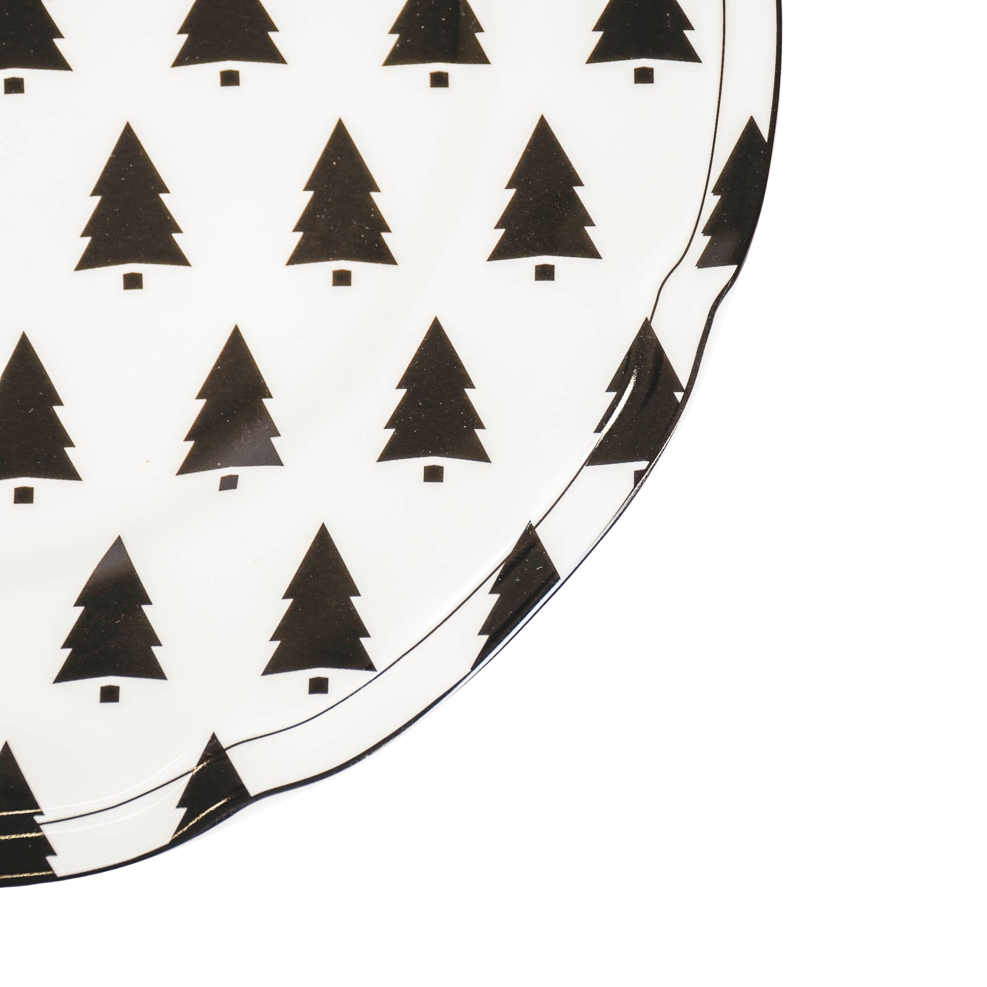 Bord - Kerstbomen - Newbone China - 26x26x1,5cm