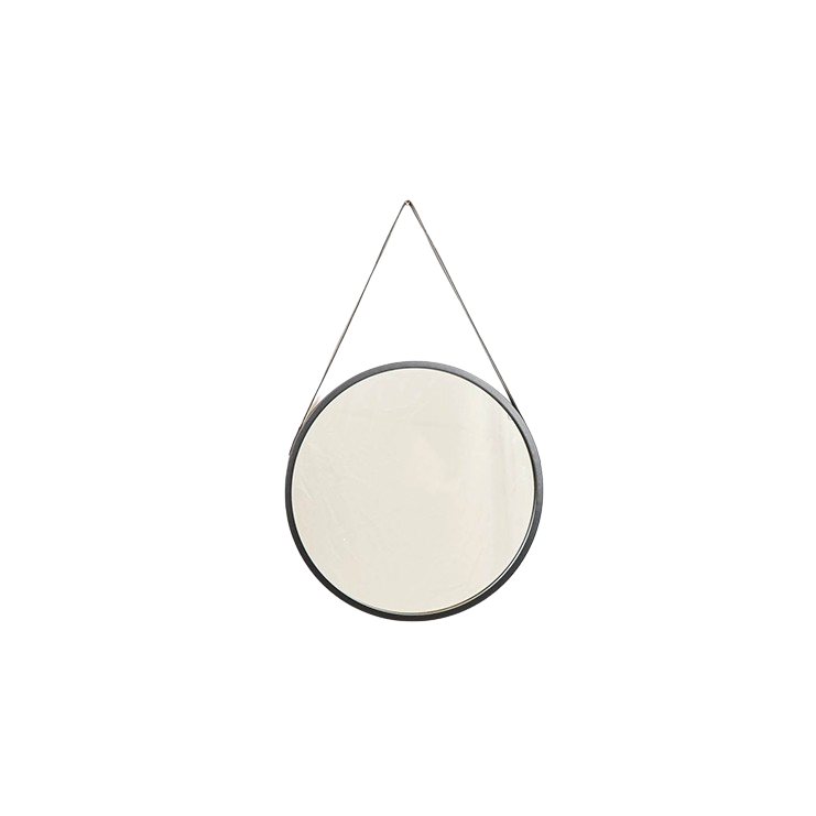 Spiegel - Ronde Band - Metaal - Zwart - 50x2,5x50cm
