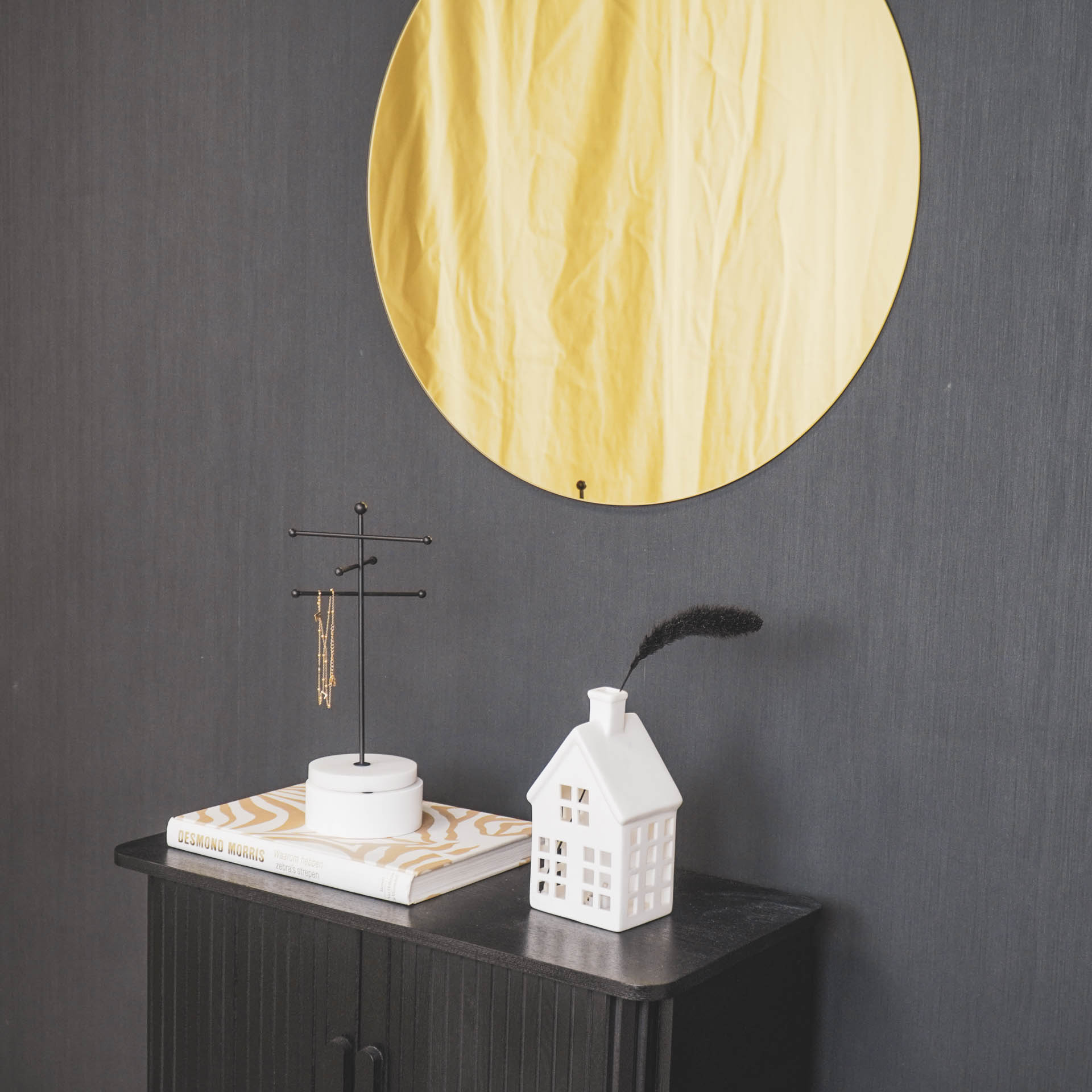 Spiegel - Rond - Goud Glas - 60x1x60m