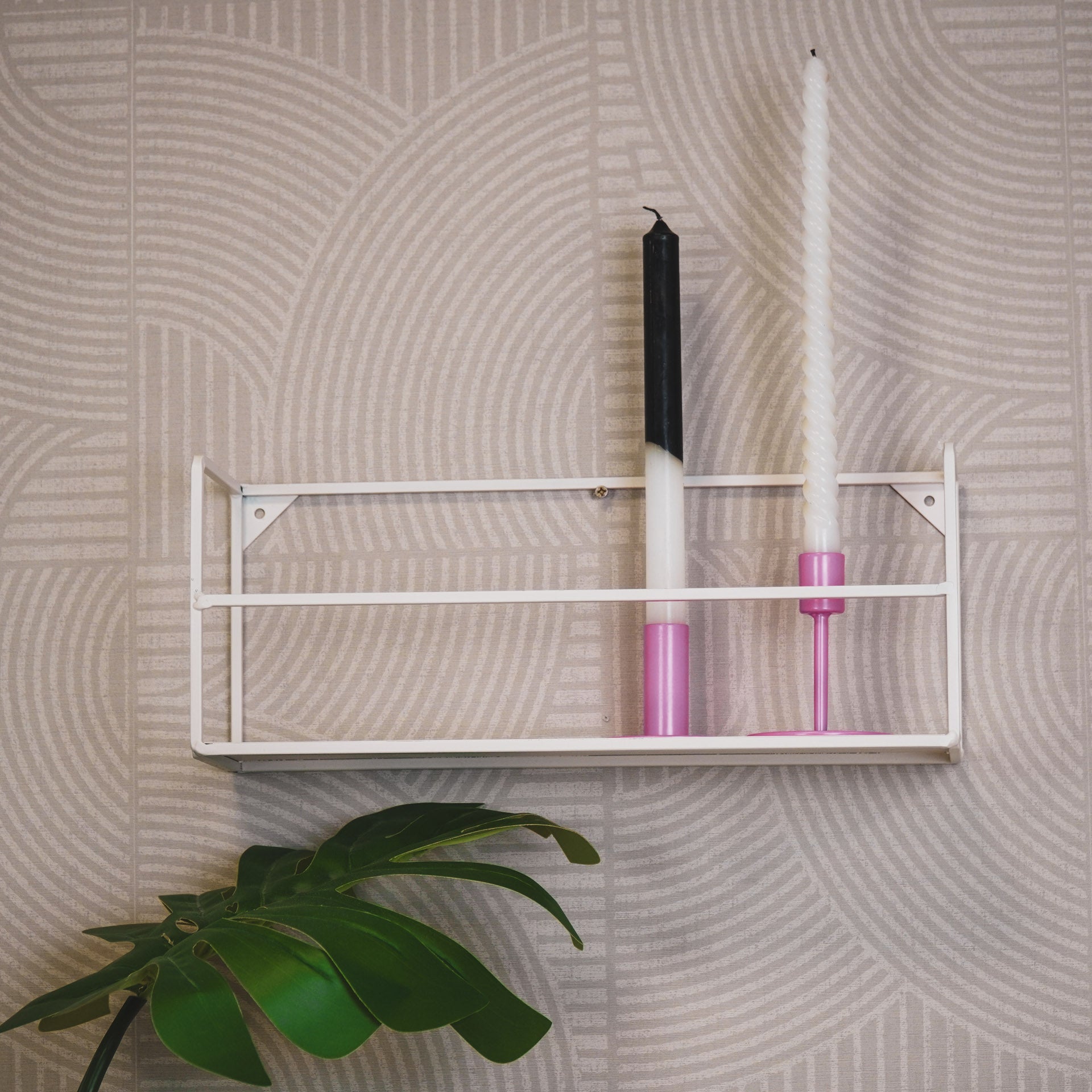 Wandplanken - Metaal - Zand - Set van 2 - 40x14x16 | 80x14x16cm