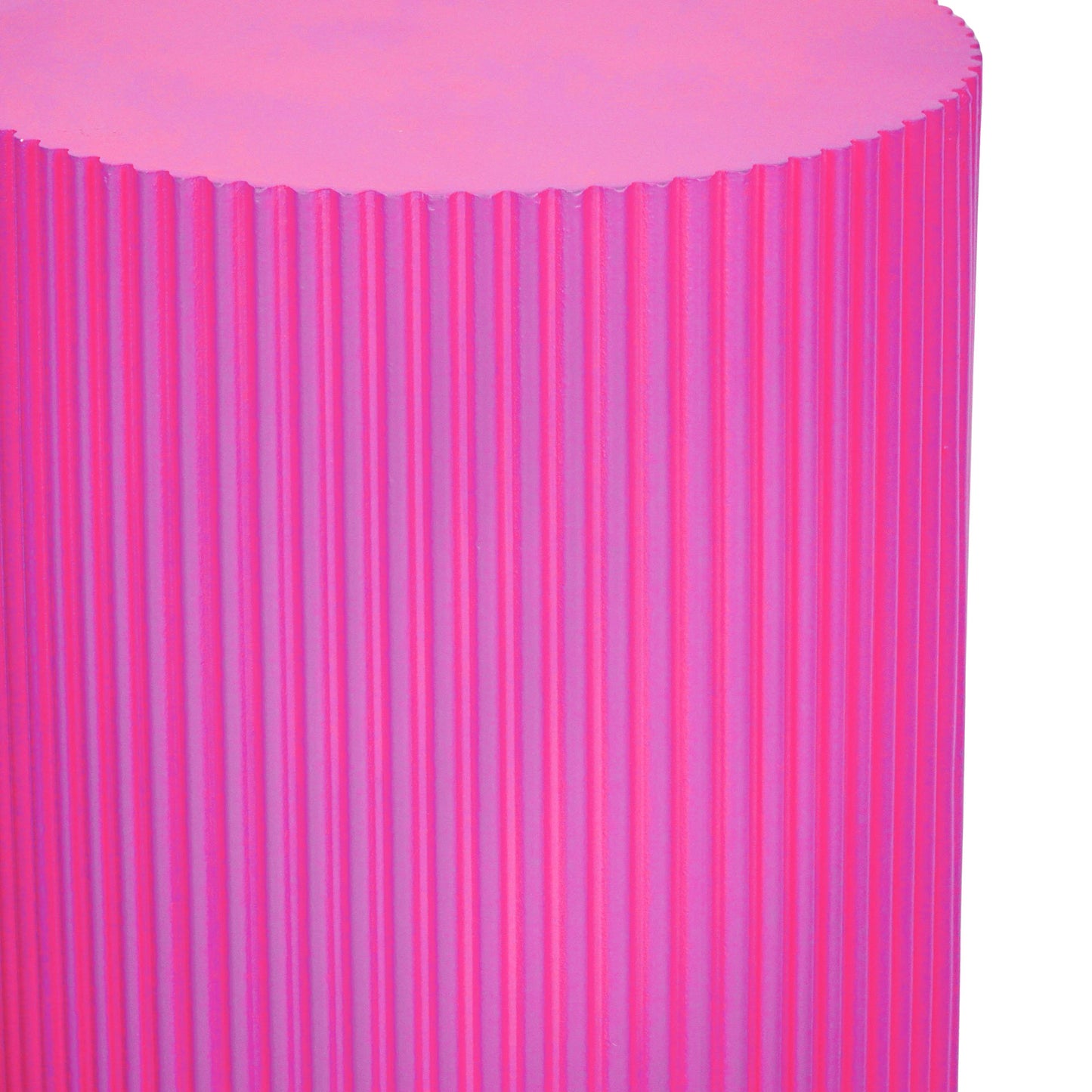 Bijzettafel /Pilaar- Cilinder - MDF - Neon Roze - 30x30x54cm