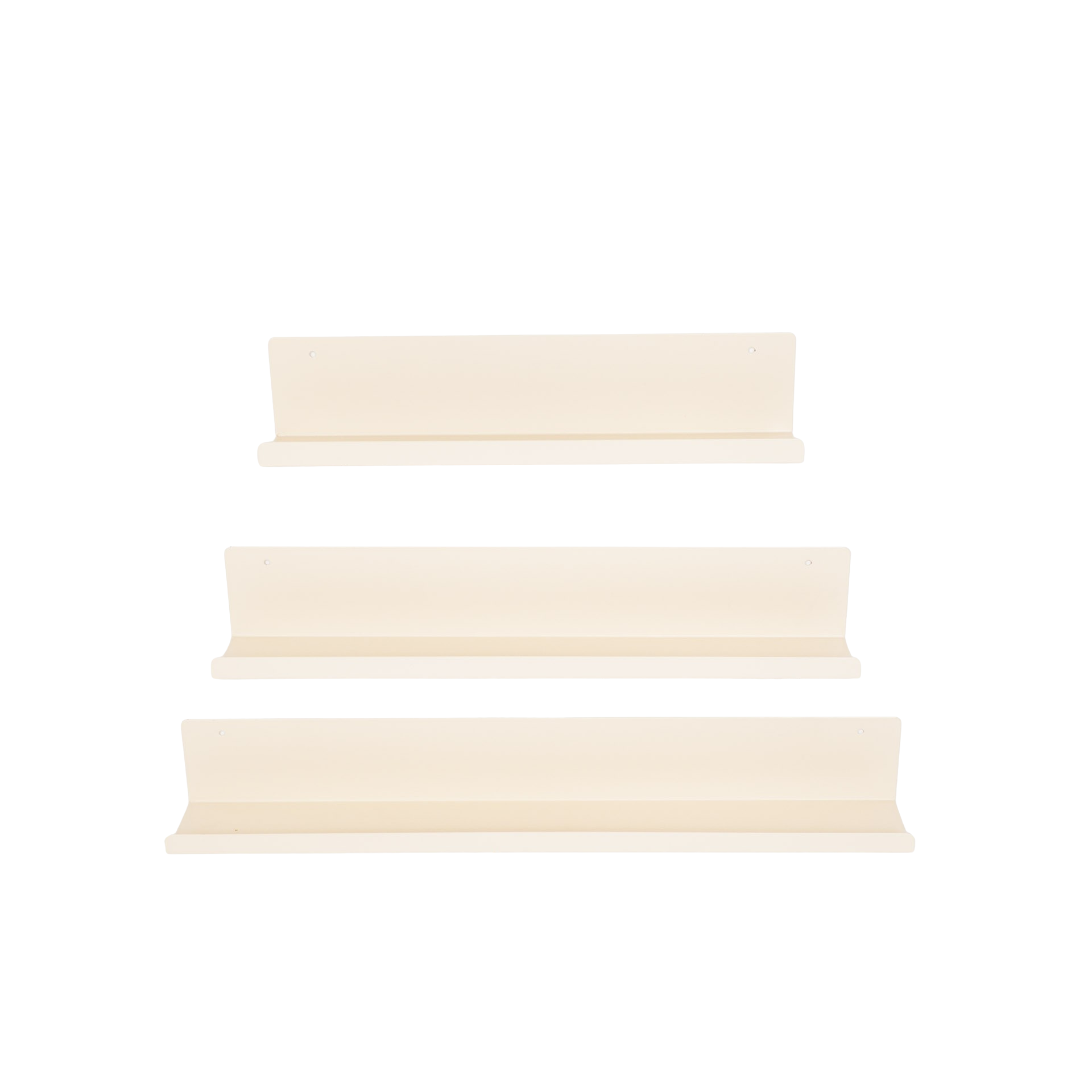 Wandplanken - Metaal - Beige - Set van 3 - 40/50/60cm