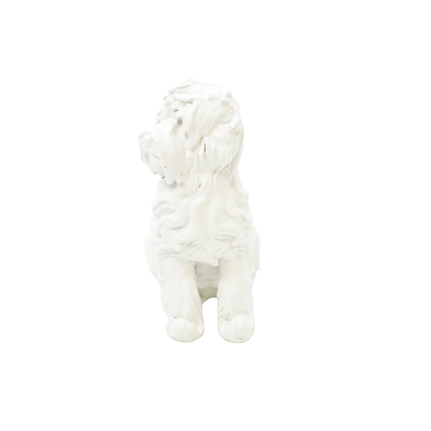 Ornament - Labradoodle - Polyresin - Wit - 10,5x5x9cm