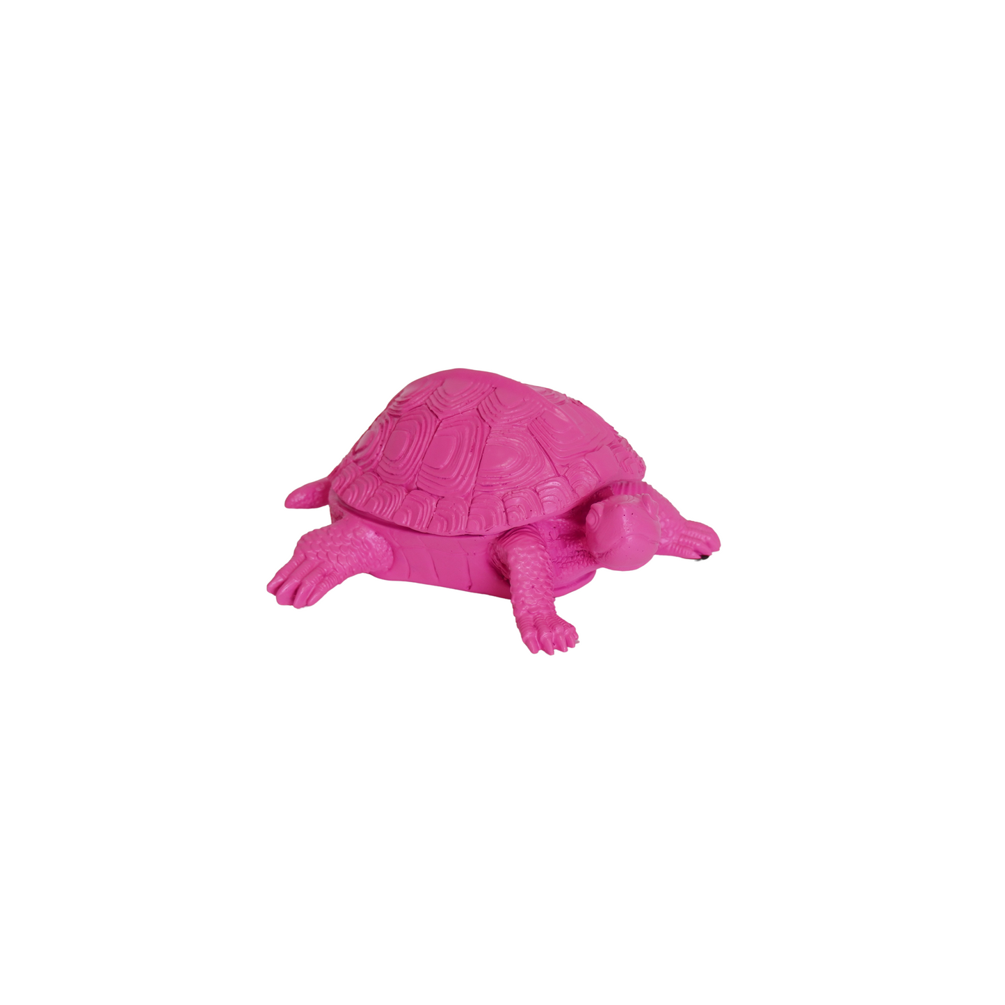 Ornament - Schildpad Box - Polyresin - Roze - 15.5x13.5x7.5cm