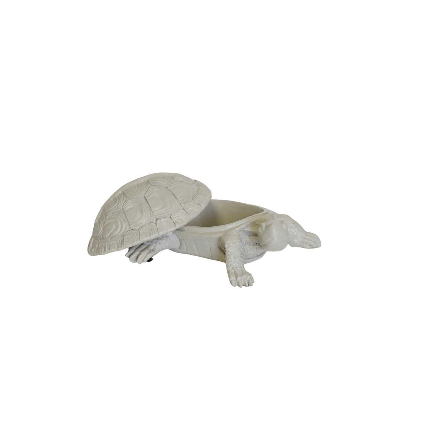 Ornament - Schildpad Box - Polyresin -  Beige - 15.5x13.5x7.5cm