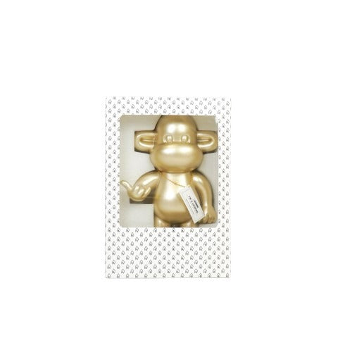 Ornament - Hang loose Aap Beeld 'The Legend' - Polyresin - Goud - 20,5x13,5x35cm