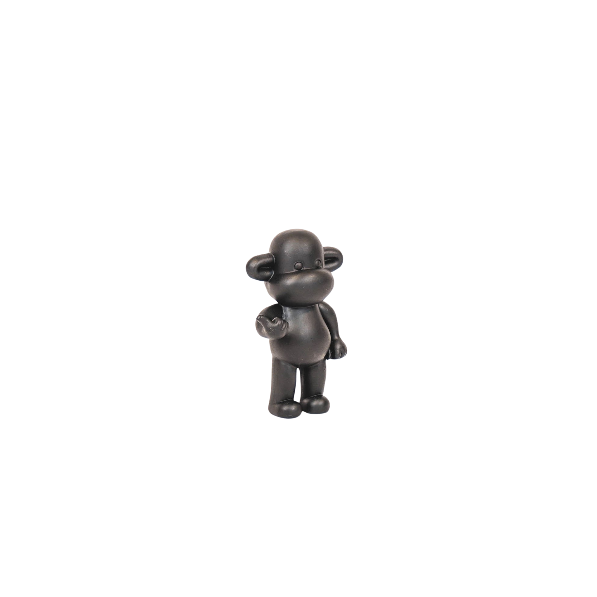 Ornament - Hang loose Aap Beeld  'The Legend' - Polyresin - Zwart - 20,5x13,5x35cm