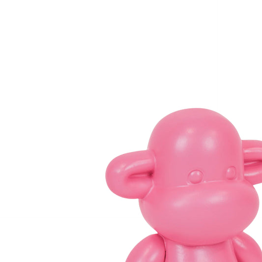Ornament - Hang loose Aap Beeld 'The Legend' - Polyresin - Roze - 11x7x19cm