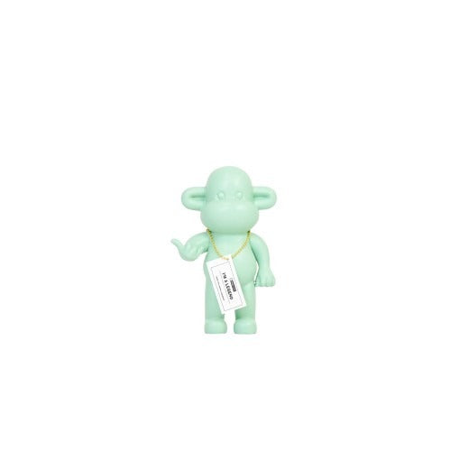 Ornament - Hang loose Aap Beeld 'The Legend' - Polyresin - Mintgroen - 11x7x19cm