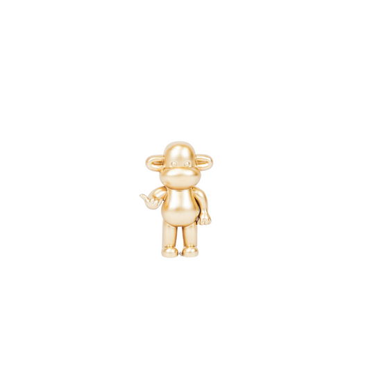 Ornament - Hang loose Aap Beeld 'The Legend' - Polyresin - Goud - 33x21x50cm
