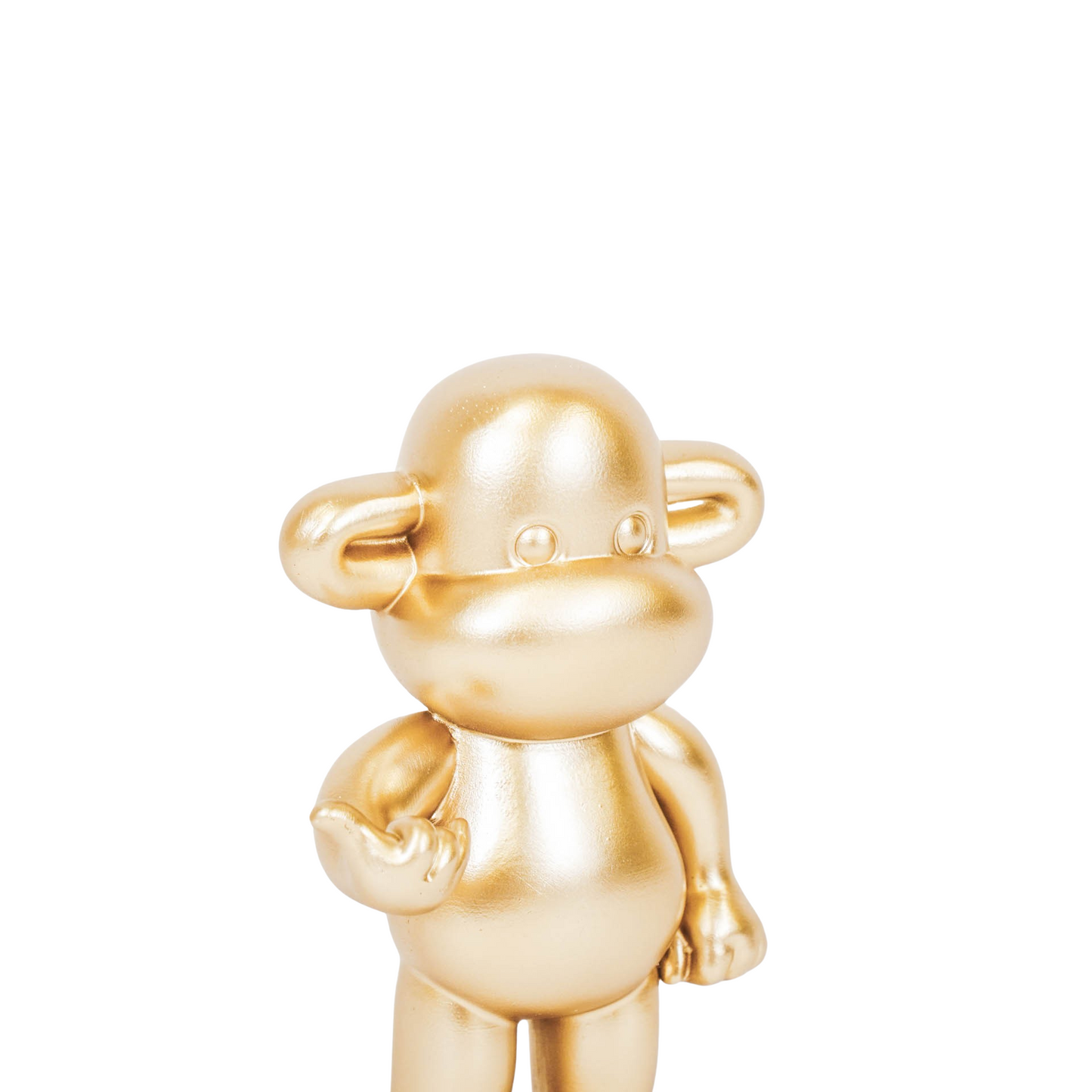 Ornament - Hang loose Aap Beeld 'The Legend' - Polyresin - Goud - 33x21x50cm