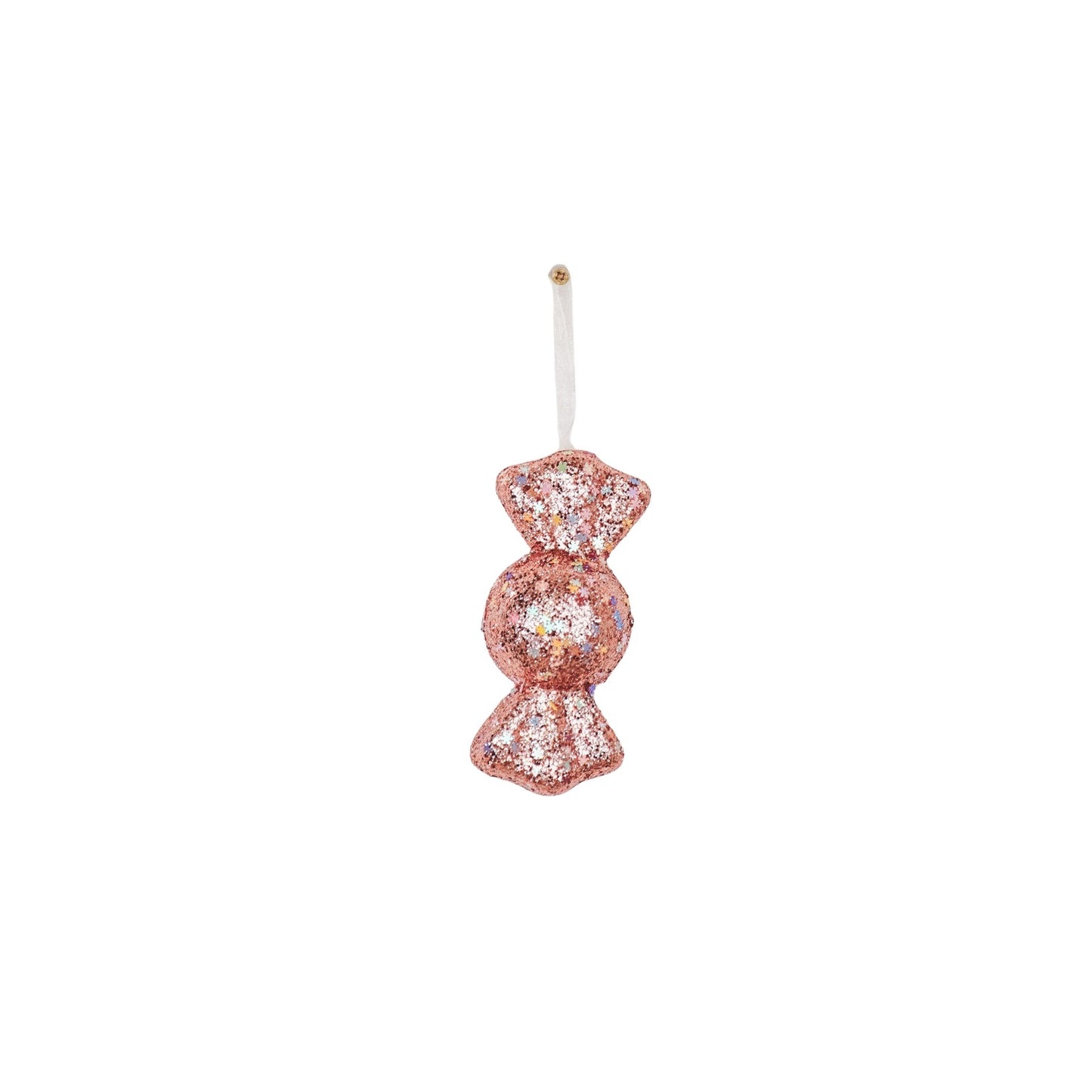 Kerst Hangers - 3 Toffee Snoepjes - Foam - Roze met Spikkels - S3-6x13cm