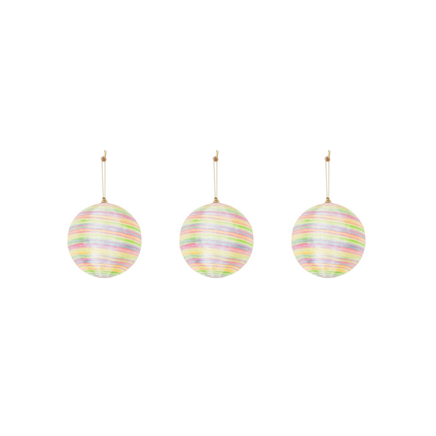 Kerst Hangers - Kerstballen - Foam - Fluor Kleuren - S3- 10 cm