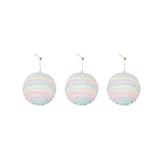 Kerst Hangers - Kerstballen - Foam -Unicorn Kleuren - S3- 8 cm