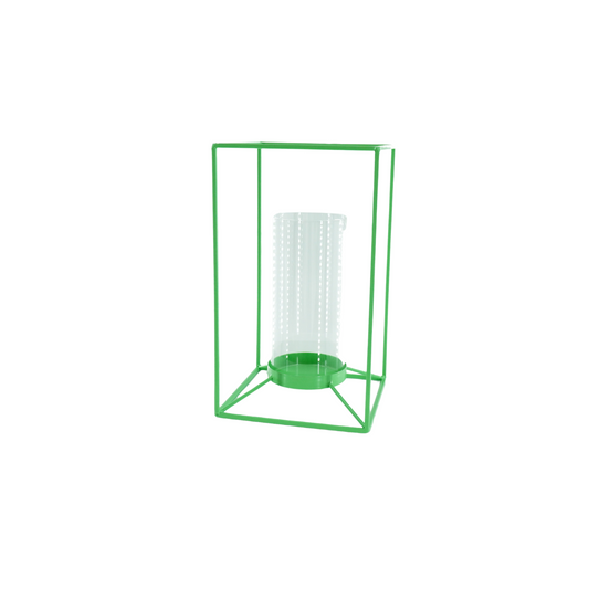 Wandlicht - Metaal/Glas - Groen - 14,5x14,5x25cm