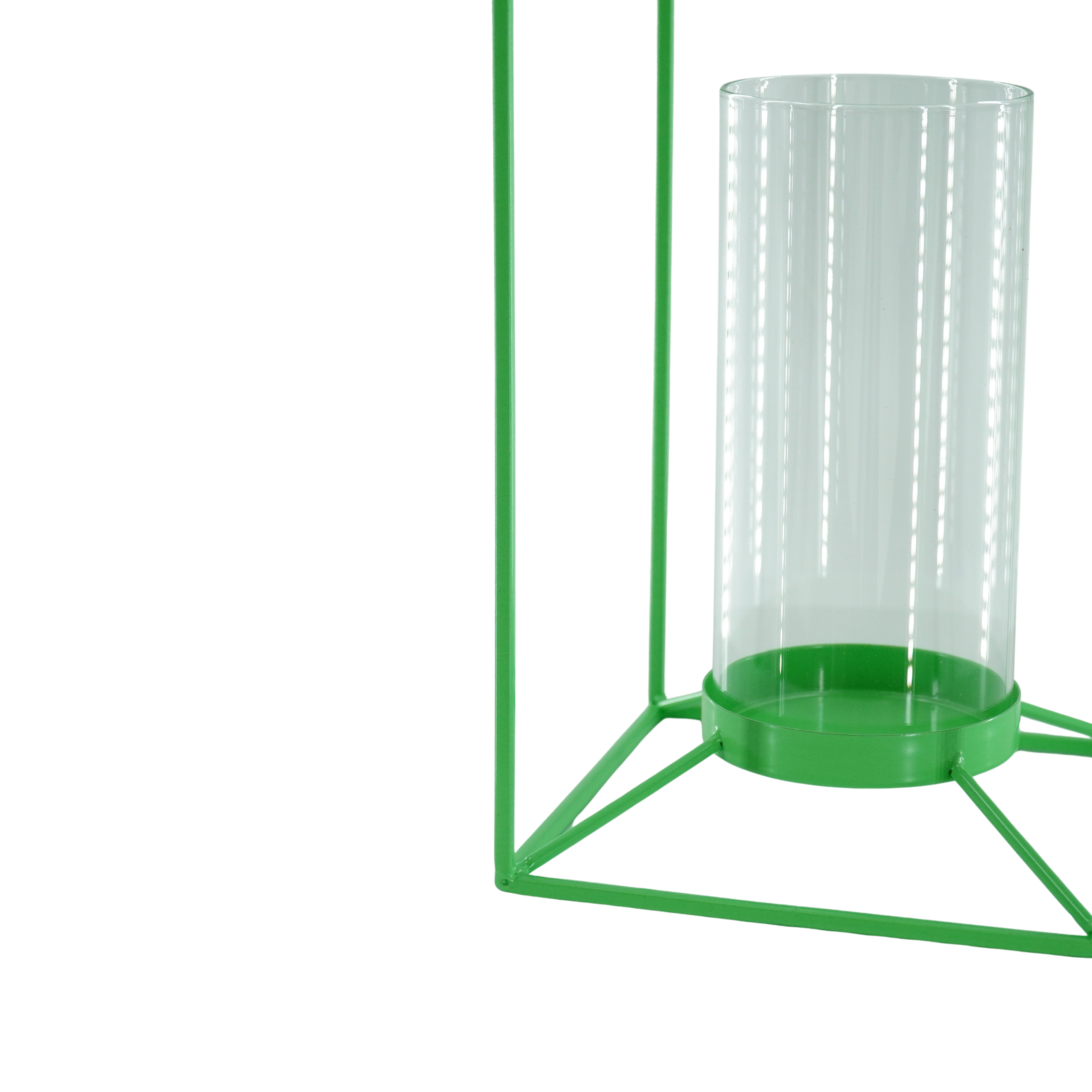 Wandlicht - Metaal/Glas - Groen - 14,5x14,5x25cm