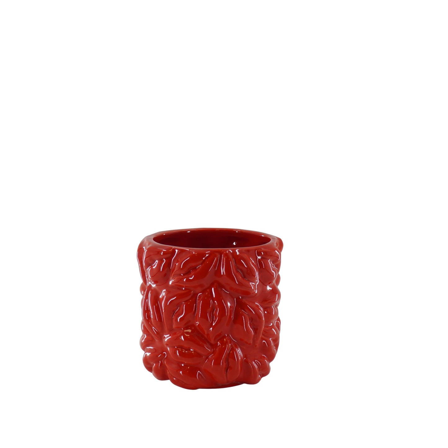 Pot - Planten Pot Lippen - Keramiek - Rood -11x11x11,5cm