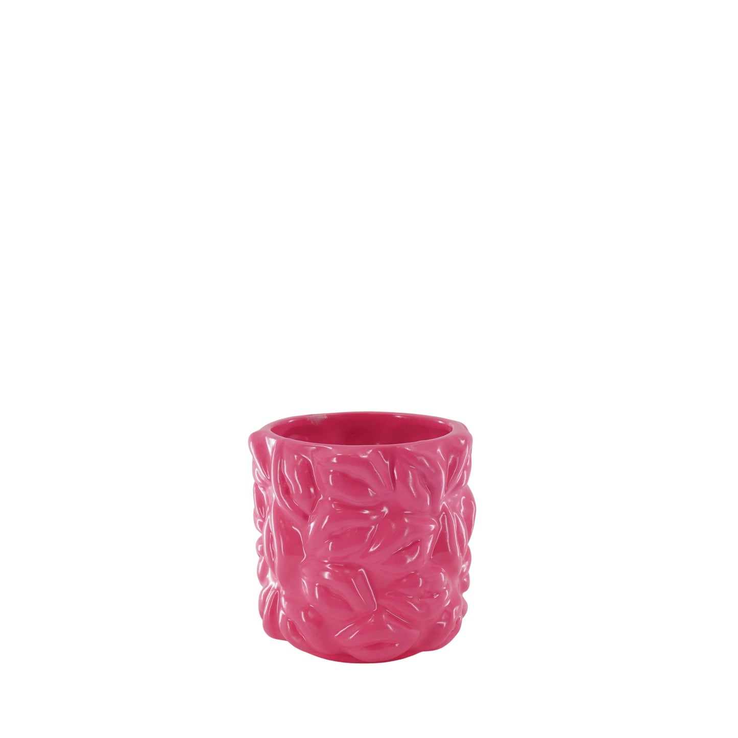 Pot - Planten Pot Lippen - Keramiek - Neon Roze - 11x11x11,5cm