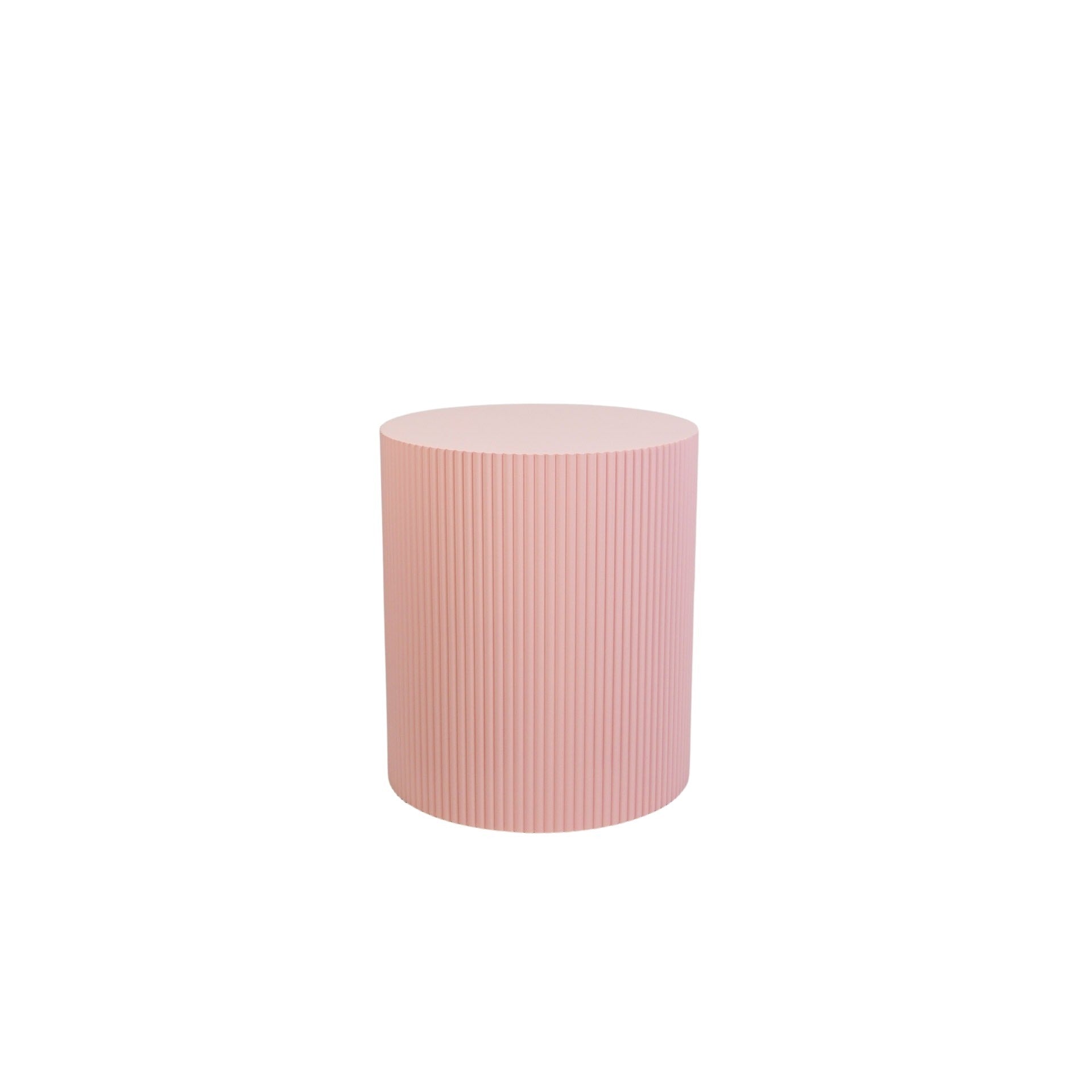 Bijzettafel - Cilinder- MDF - Licht Roze - 39x39x45cm