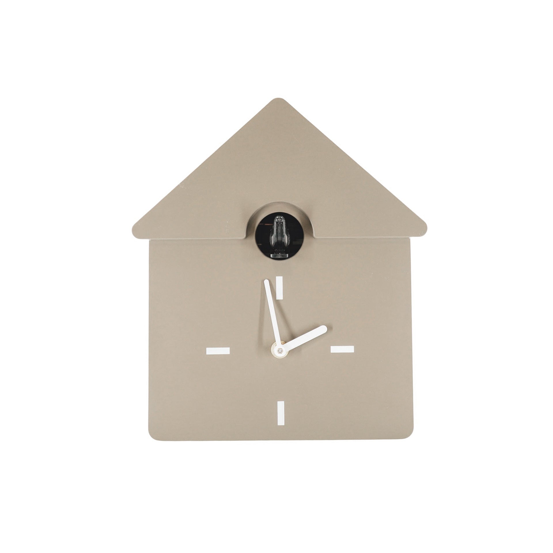Klok- Wandklok Koekoeksklok - Taupe - 24x27x9cm