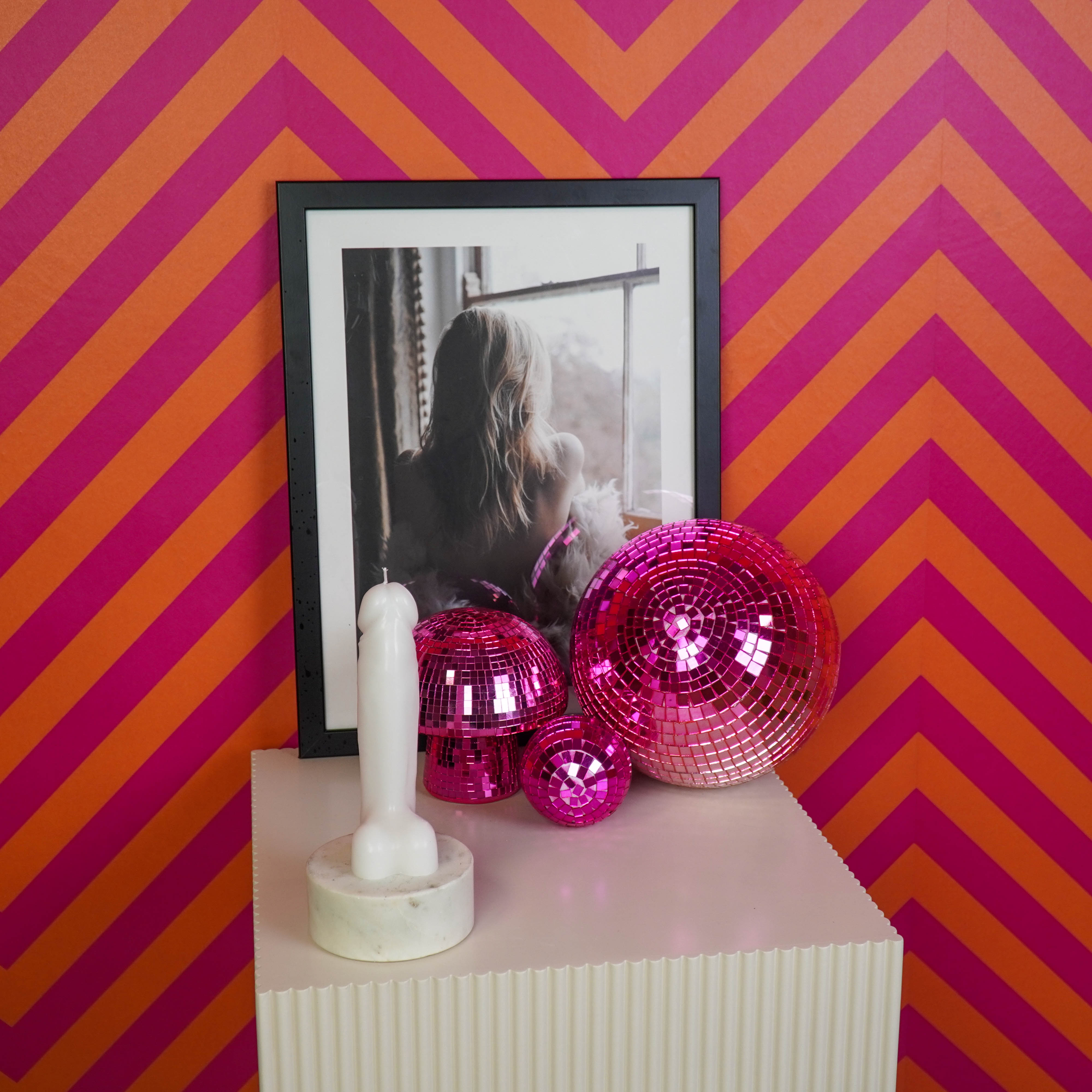 Kaars - Piemel - Wax - Wit - 160gram - 7x5,5x17cm