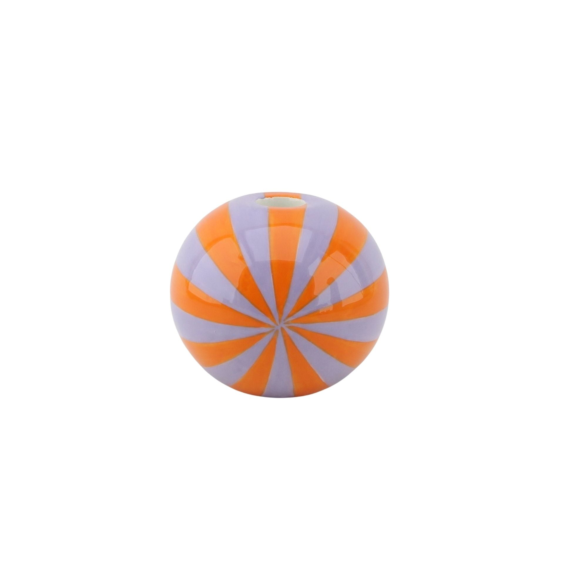 Kaarshouder - Kandelaar Swirl-Dolomiet - Oranje/Lila - 7x7x7cm