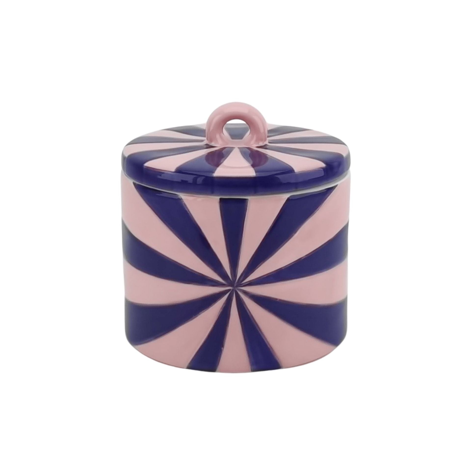 Sierpotje - Swirl-- Dolomiet -Roze/Violet - 11x11x11,5cm