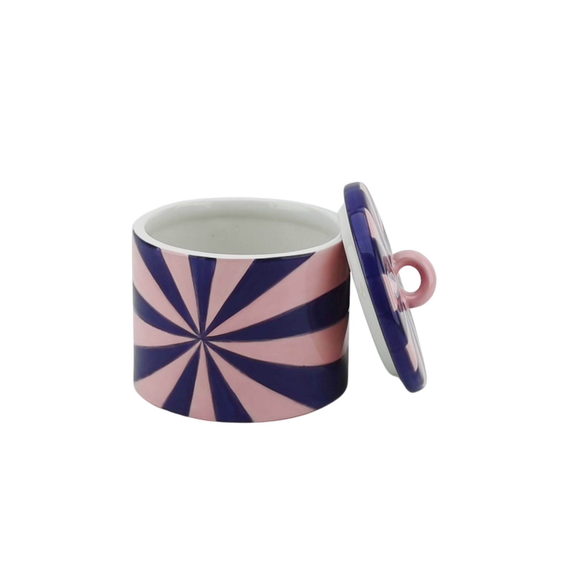 Sierpotje - Swirl-- Dolomiet -Roze/Violet - 11x11x11,5cm