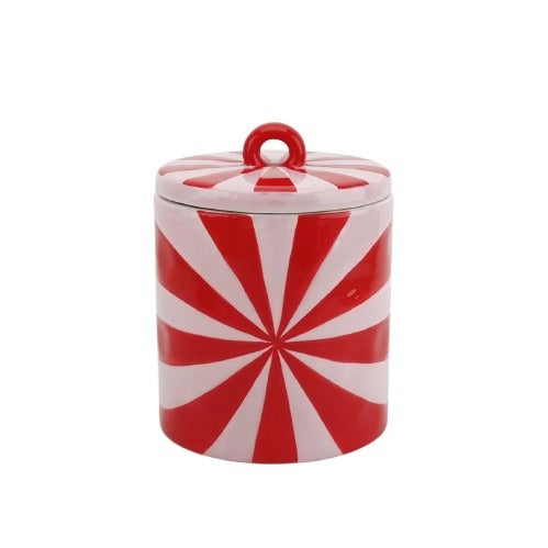 Sierpotje - Swirl- Dolomiet - Rood/Roze - 11x11x14,5cm