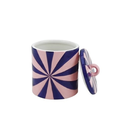 Sierpotje - Swirl - Dolomiet - Roze/Violet - 11x11x14,5cm