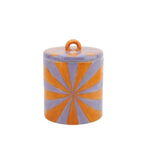 Sierpotje - Swirl-  Dolomiet - Oranje/Lila - 11x11x14,5cm