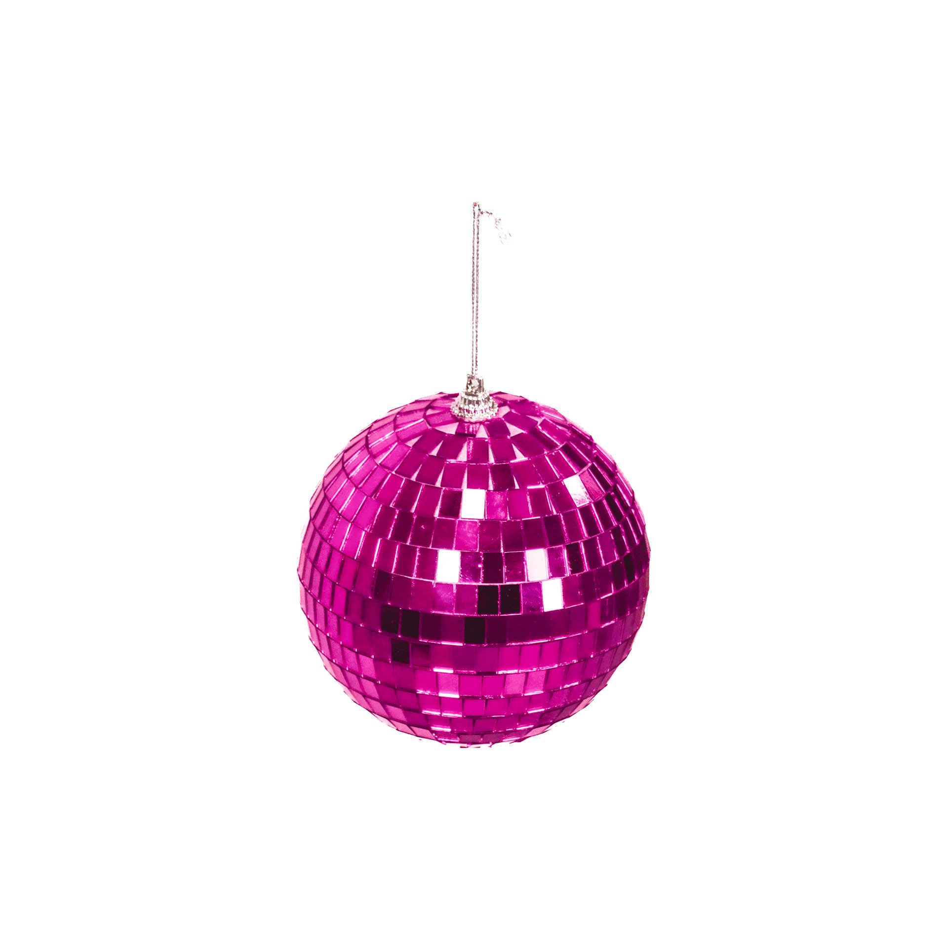 Kerstversiering -  Kersthanger - Discobal - Foam - Roze - 8x8x8cm
