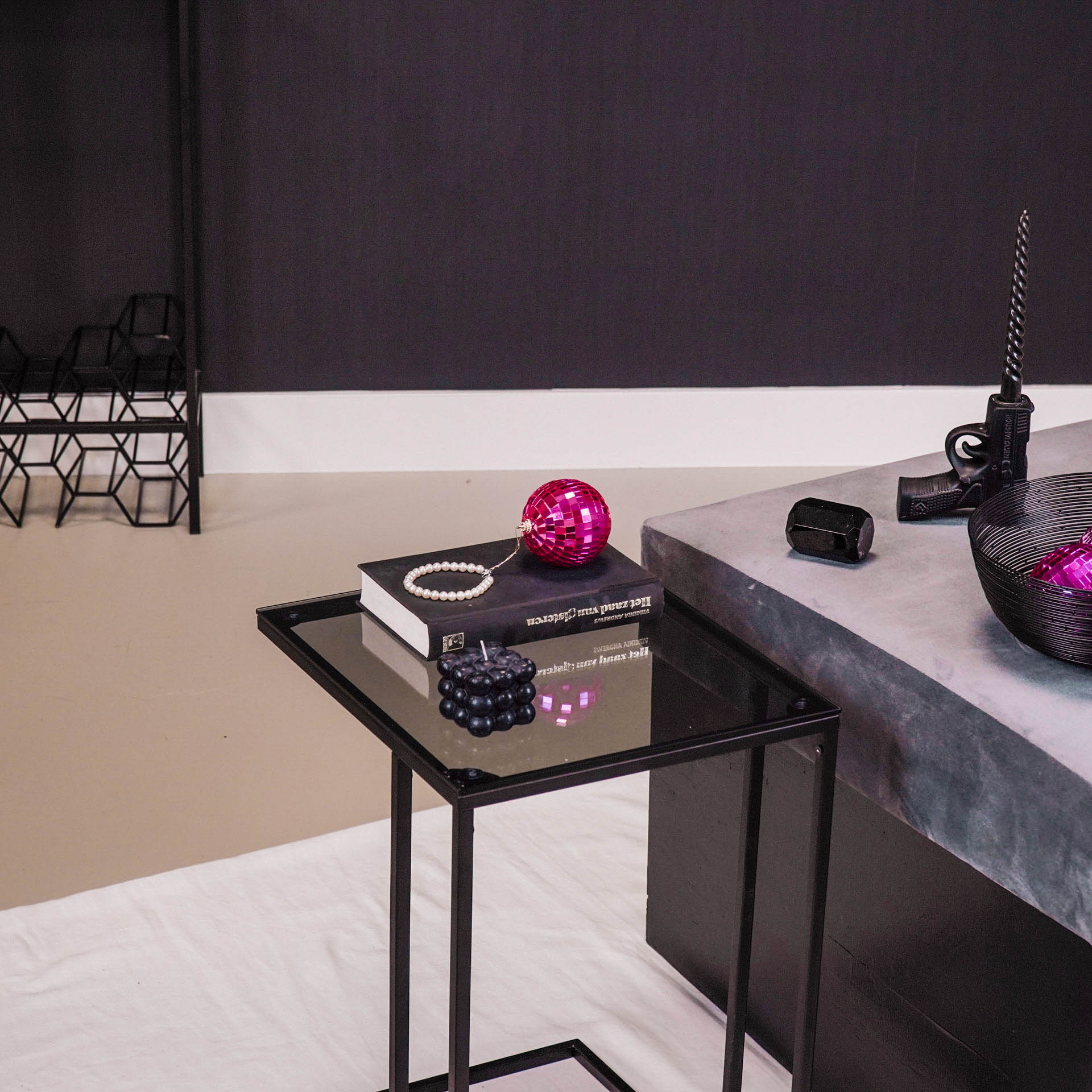 Kerstversiering -  Kersthanger - Discobal - Foam - Roze - 10x10x10cm