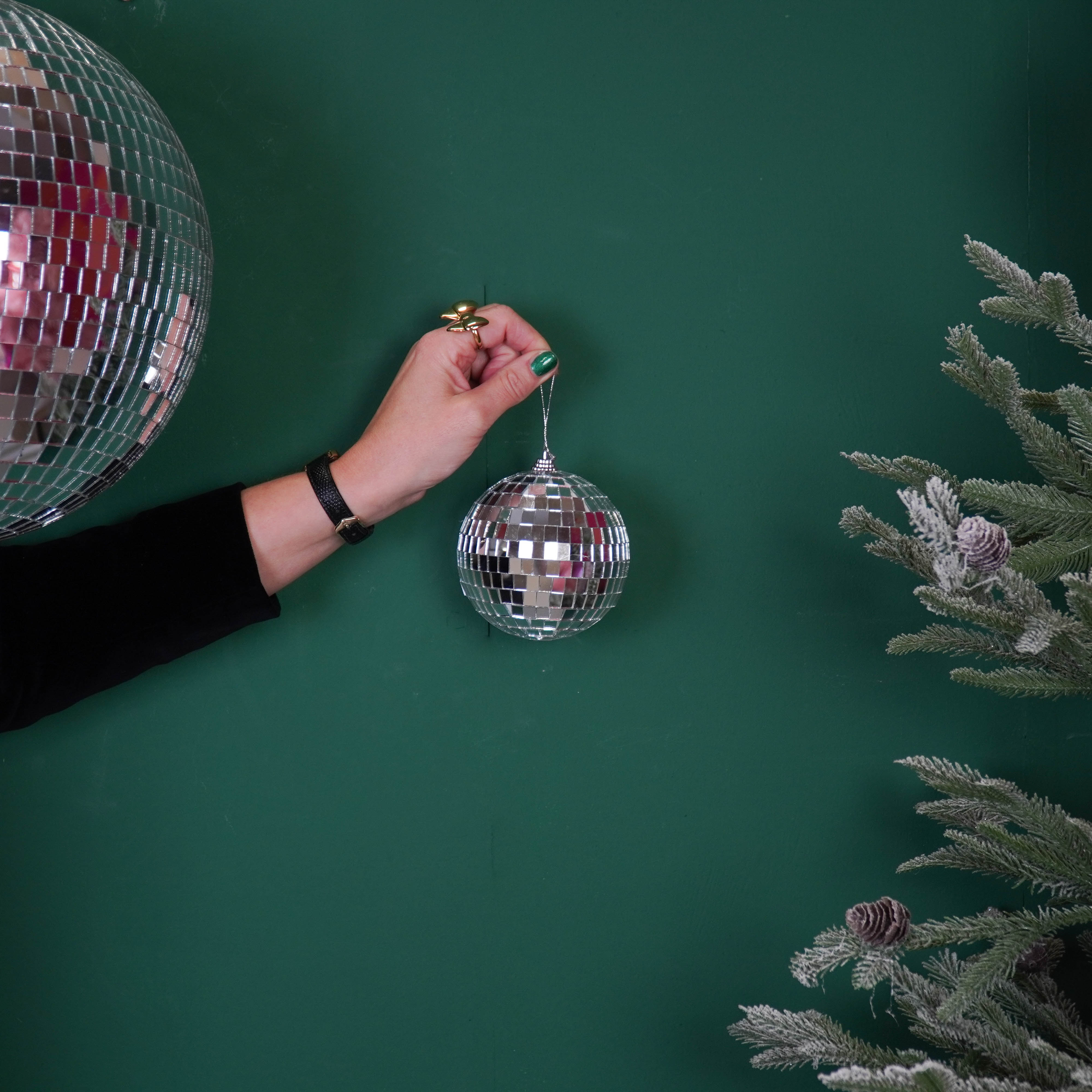 Kerstversiering -  Kersthanger - Discobal - Foam - Zilver - 10x10x10cm