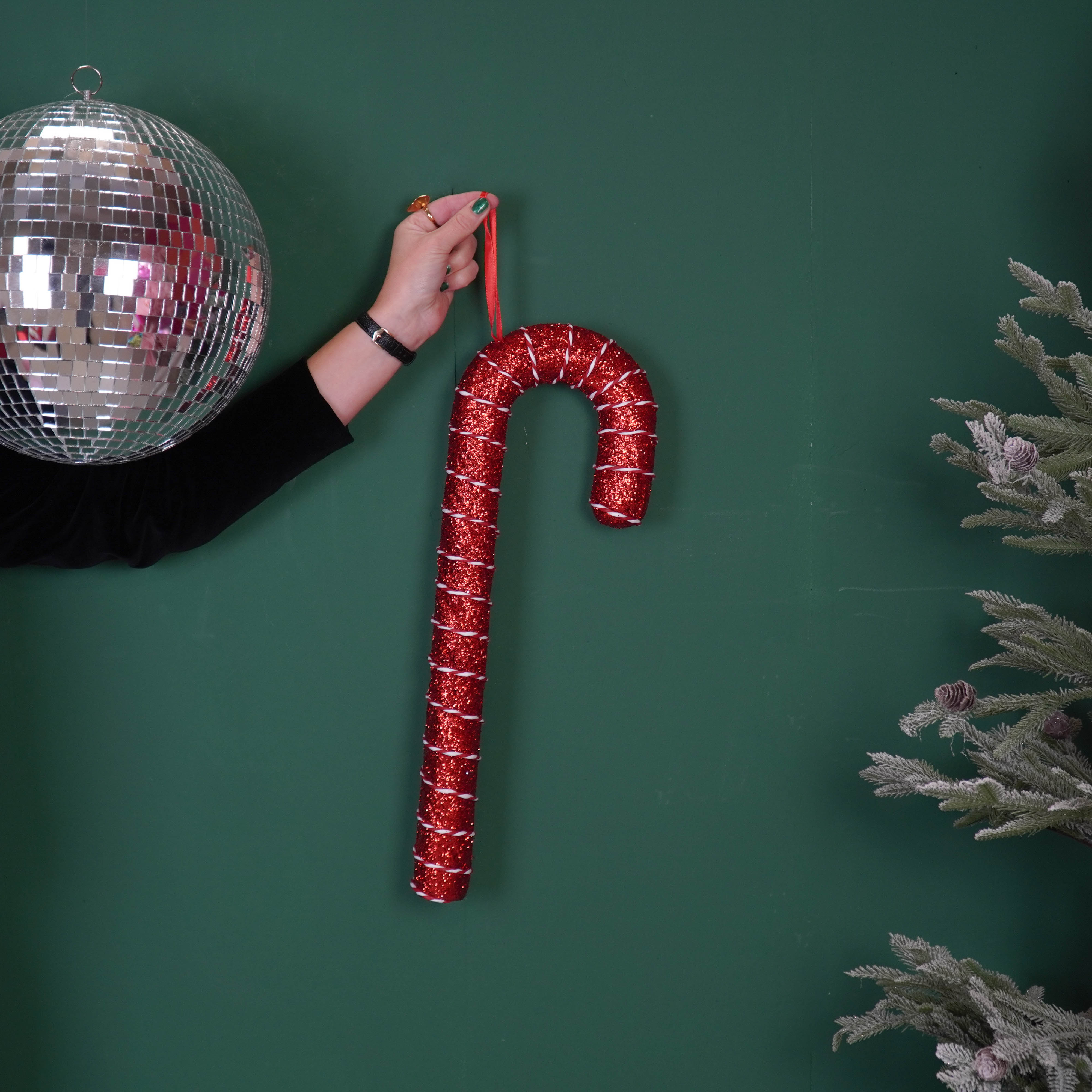 Kerstversiering - Zuurstok - Rood -  Foam -  52 cm