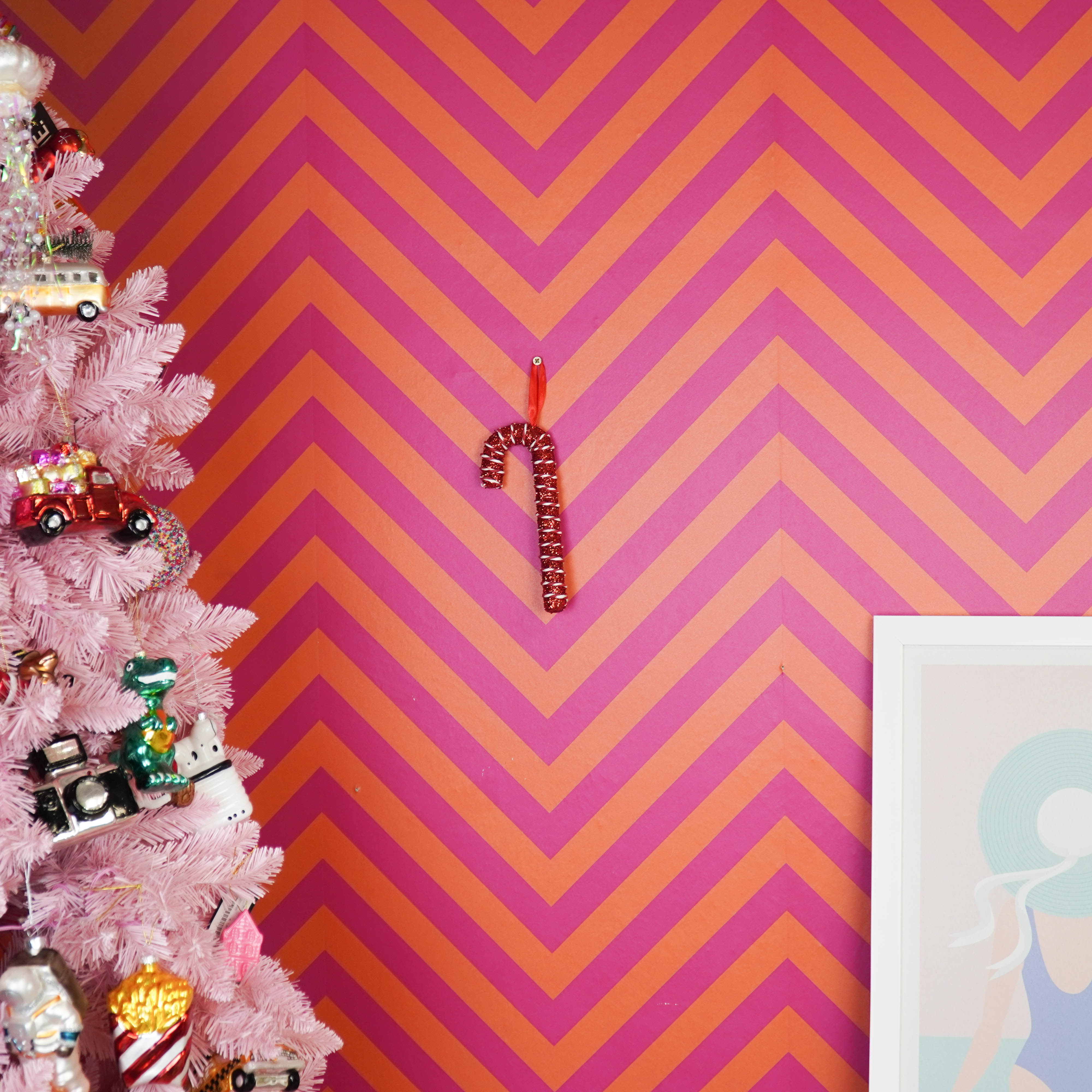 Kerstversiering - Zuurstok - Rood - Foam -  21 cm