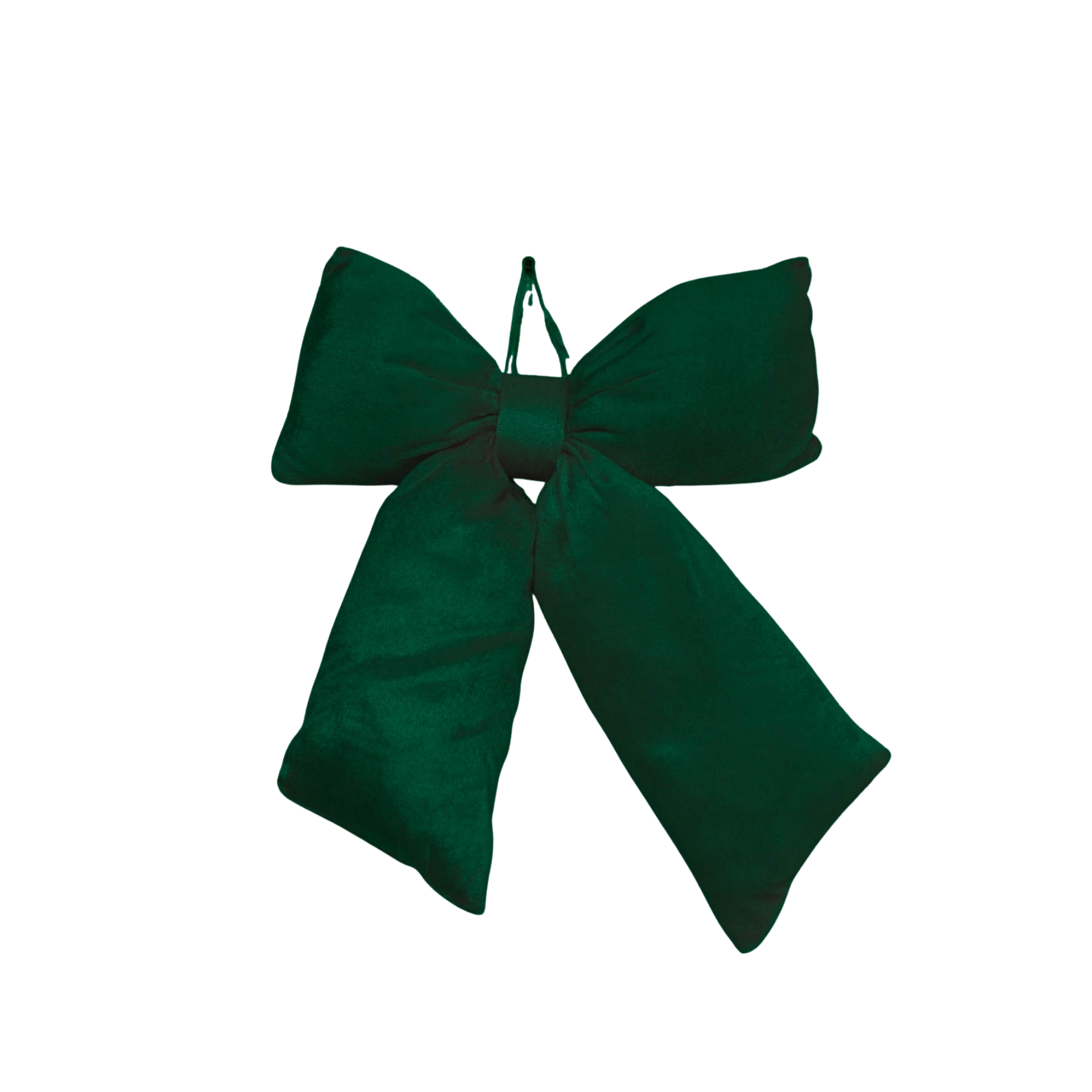 Kerst Decoratie - Strik - Stof - Groen Fluweelachtig - 32x40cm