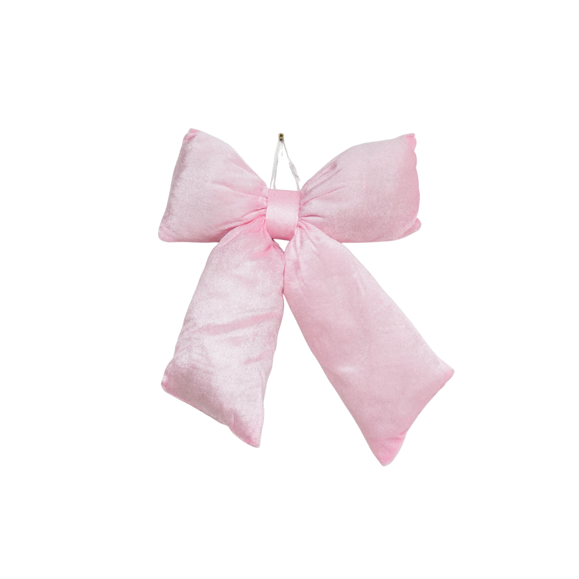 Kerst Decoratie - Strik - Licht Roze - Fluweelachtig -   32x40cm
