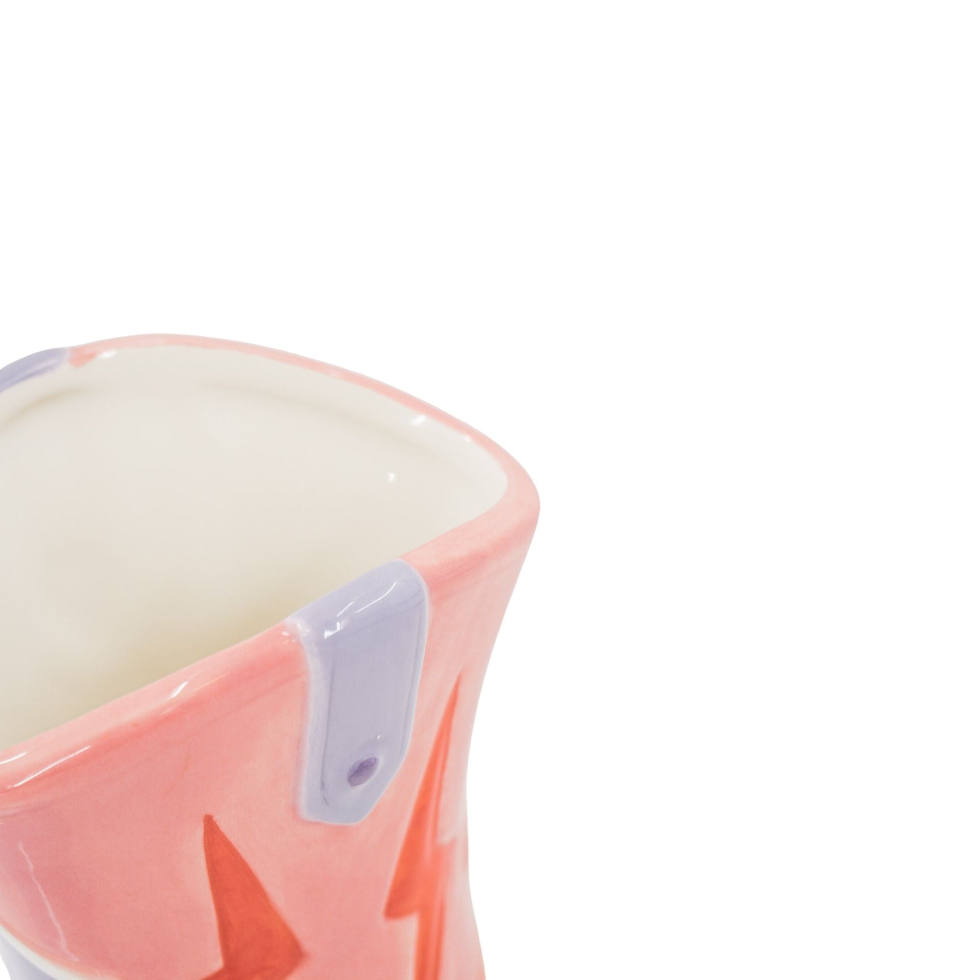 Bloemenvaas- Laars Vaas- Keramiek-Roze/ Lila- 16,5x10,5x26,5cm