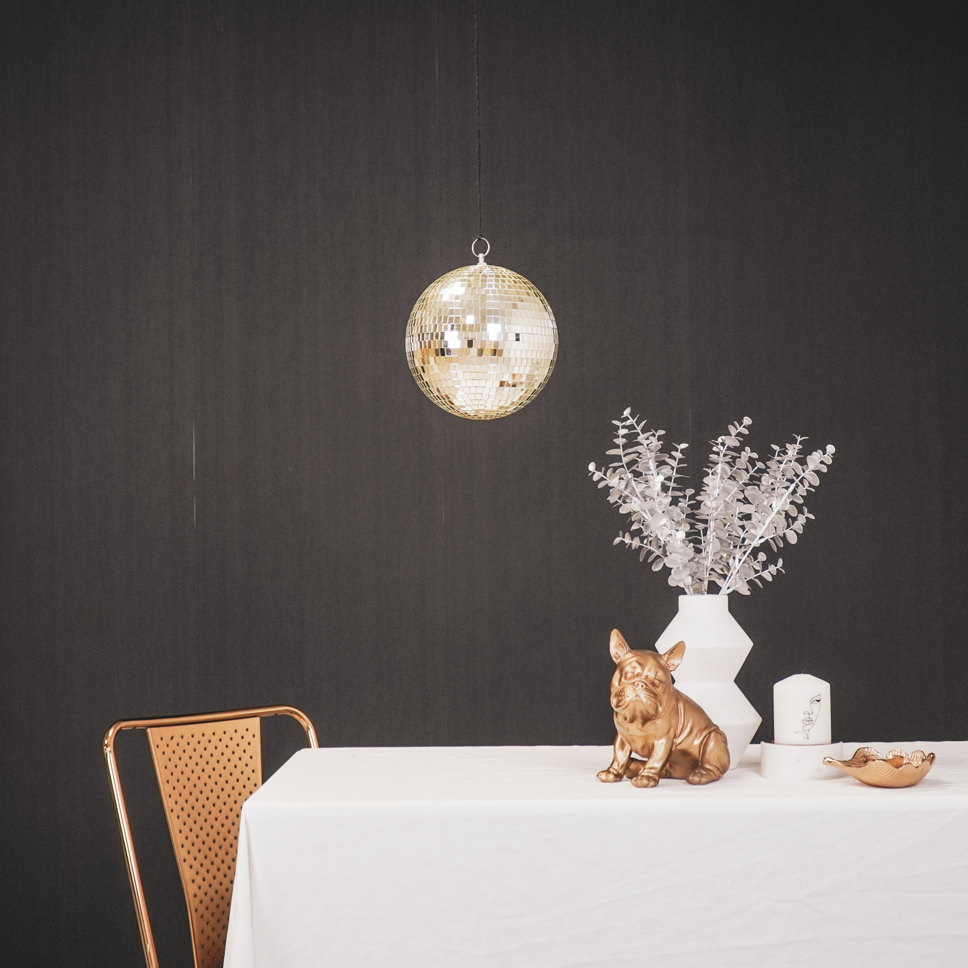 Kerstversiering -  Kersthanger - Discobal - Foam - Goud - 20x20x20cm