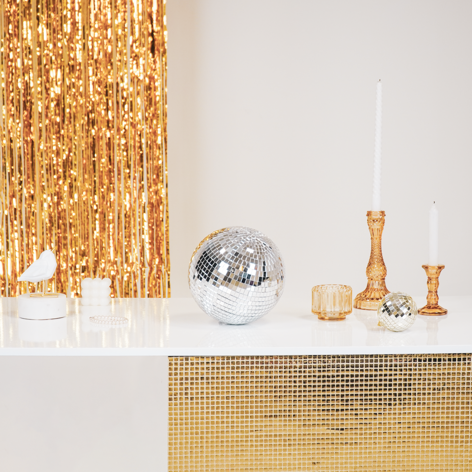 Kerstversiering -  Kersthanger - Discobal - Foam - Zilver - 20x20x20cm